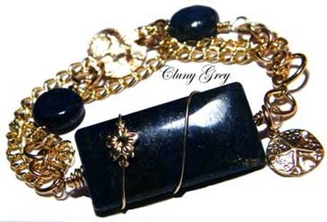 gold lapis bracelet