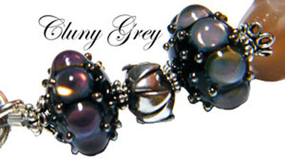 peach moonstone bracelet with lampwork beads
